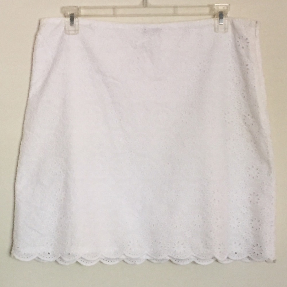 White eyelet miniskirt 14